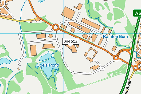 DH4 5QZ map - OS VectorMap District (Ordnance Survey)