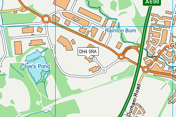 DH4 5RA map - OS VectorMap District (Ordnance Survey)