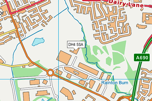 DH4 5SA map - OS VectorMap District (Ordnance Survey)