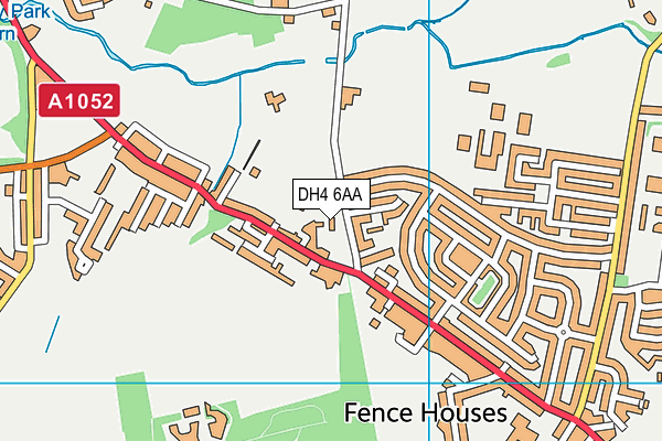 DH4 6AA map - OS VectorMap District (Ordnance Survey)