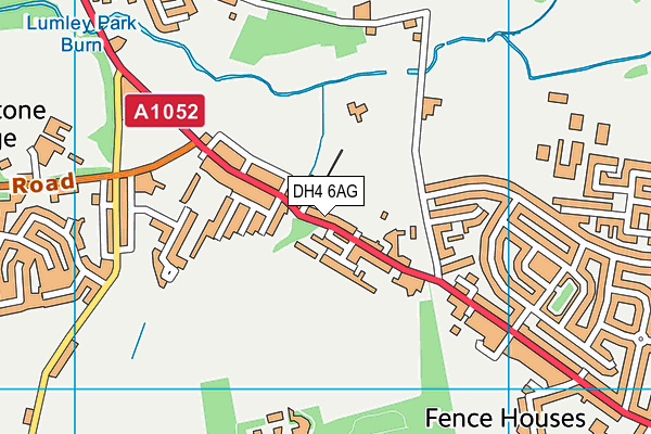 DH4 6AG map - OS VectorMap District (Ordnance Survey)