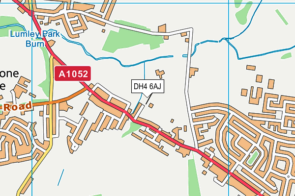 DH4 6AJ map - OS VectorMap District (Ordnance Survey)
