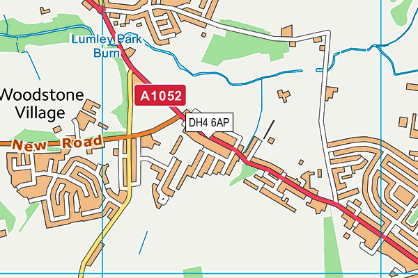 DH4 6AP map - OS VectorMap District (Ordnance Survey)