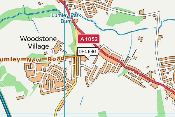 DH4 6BG map - OS VectorMap District (Ordnance Survey)