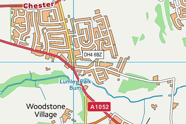 DH4 6BZ map - OS VectorMap District (Ordnance Survey)