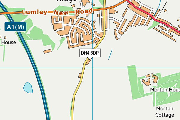 DH4 6DP map - OS VectorMap District (Ordnance Survey)