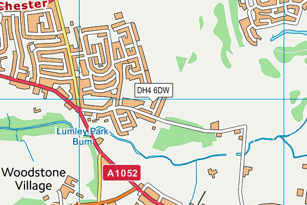 DH4 6DW map - OS VectorMap District (Ordnance Survey)