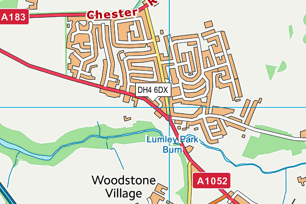 DH4 6DX map - OS VectorMap District (Ordnance Survey)