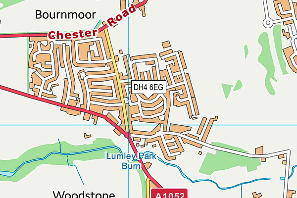 DH4 6EG map - OS VectorMap District (Ordnance Survey)