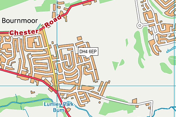 DH4 6EP map - OS VectorMap District (Ordnance Survey)