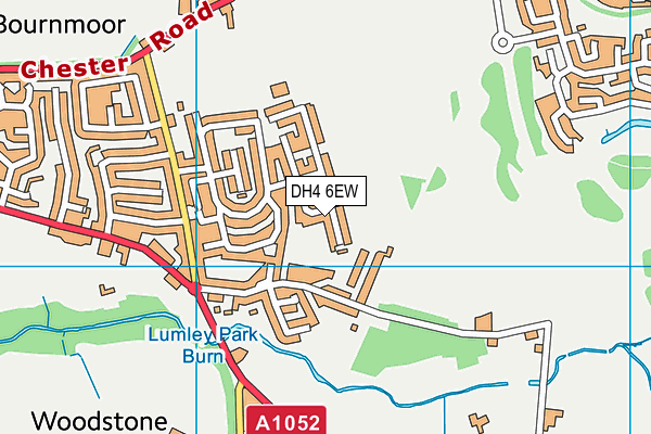 DH4 6EW map - OS VectorMap District (Ordnance Survey)