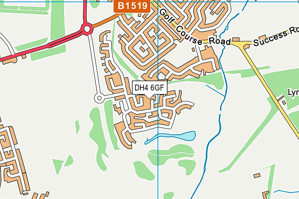 DH4 6GF map - OS VectorMap District (Ordnance Survey)