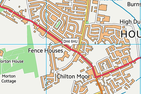 DH4 6HU map - OS VectorMap District (Ordnance Survey)