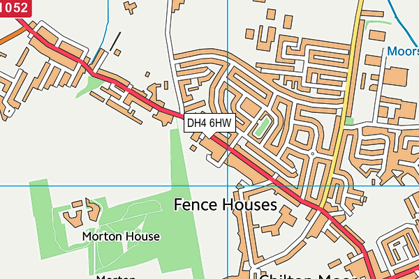 DH4 6HW map - OS VectorMap District (Ordnance Survey)