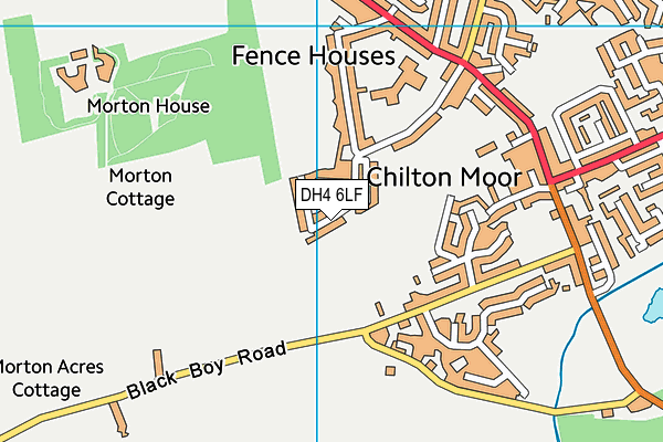 DH4 6LF map - OS VectorMap District (Ordnance Survey)