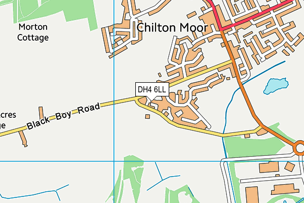 DH4 6LL map - OS VectorMap District (Ordnance Survey)