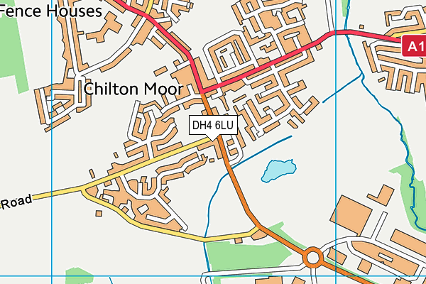 DH4 6LU map - OS VectorMap District (Ordnance Survey)