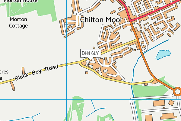 DH4 6LY map - OS VectorMap District (Ordnance Survey)