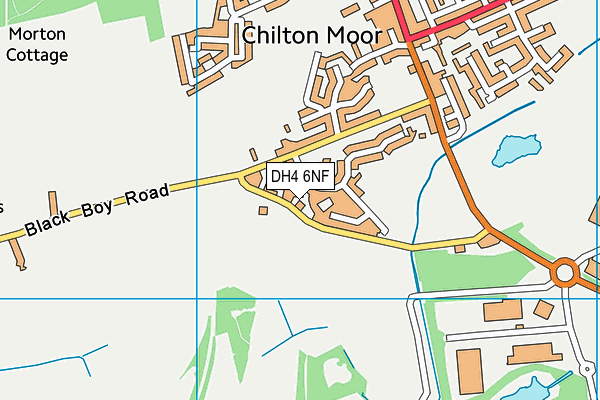 DH4 6NF map - OS VectorMap District (Ordnance Survey)