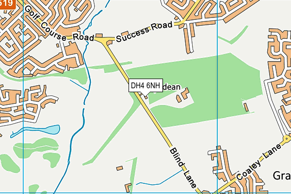 DH4 6NH map - OS VectorMap District (Ordnance Survey)