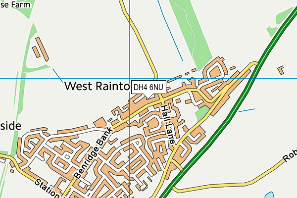 DH4 6NU map - OS VectorMap District (Ordnance Survey)