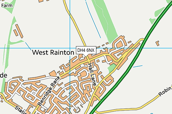 DH4 6NX map - OS VectorMap District (Ordnance Survey)