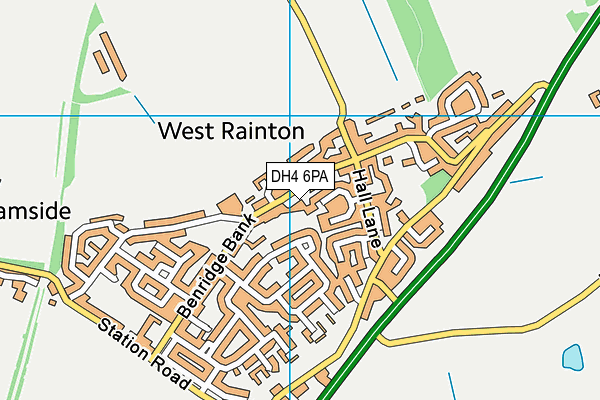 DH4 6PA map - OS VectorMap District (Ordnance Survey)