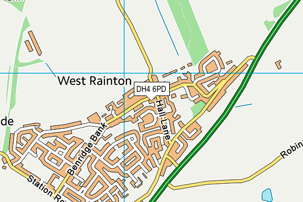 DH4 6PD map - OS VectorMap District (Ordnance Survey)