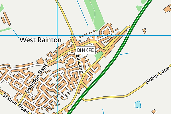 DH4 6PE map - OS VectorMap District (Ordnance Survey)