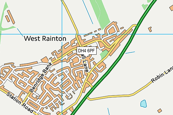 DH4 6PF map - OS VectorMap District (Ordnance Survey)