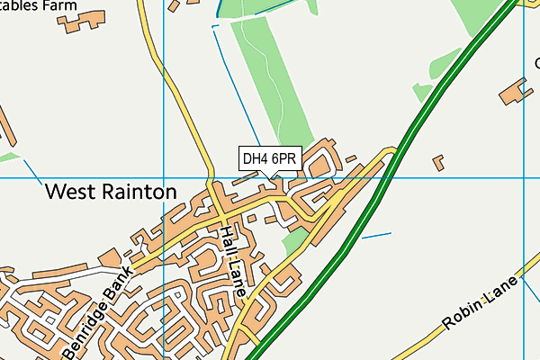 DH4 6PR map - OS VectorMap District (Ordnance Survey)