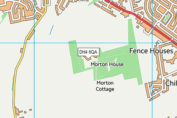 DH4 6QA map - OS VectorMap District (Ordnance Survey)