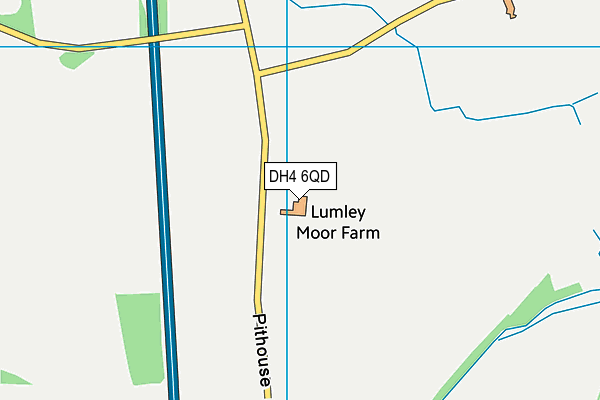 DH4 6QD map - OS VectorMap District (Ordnance Survey)