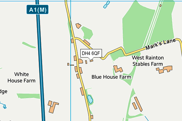 DH4 6QF map - OS VectorMap District (Ordnance Survey)