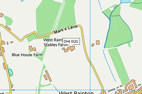 DH4 6QG map - OS VectorMap District (Ordnance Survey)