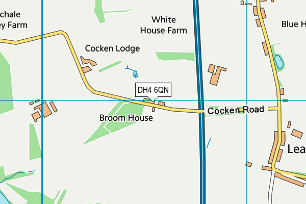 DH4 6QN map - OS VectorMap District (Ordnance Survey)