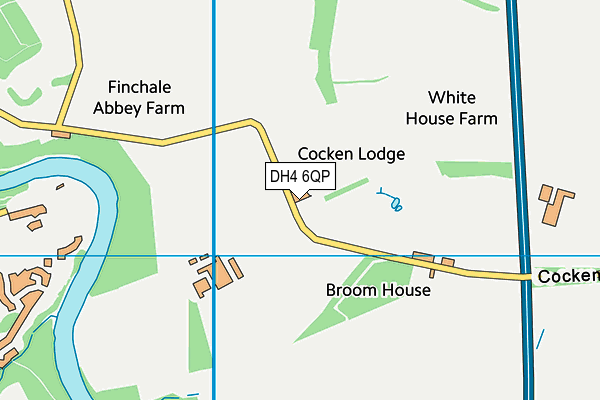 Cocken Lodge Golf Course map (DH4 6QP) - OS VectorMap District (Ordnance Survey)