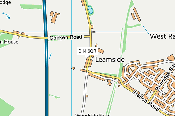 DH4 6QR map - OS VectorMap District (Ordnance Survey)