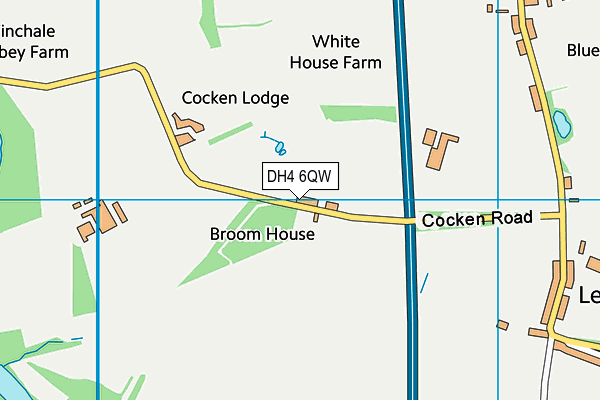 DH4 6QW map - OS VectorMap District (Ordnance Survey)