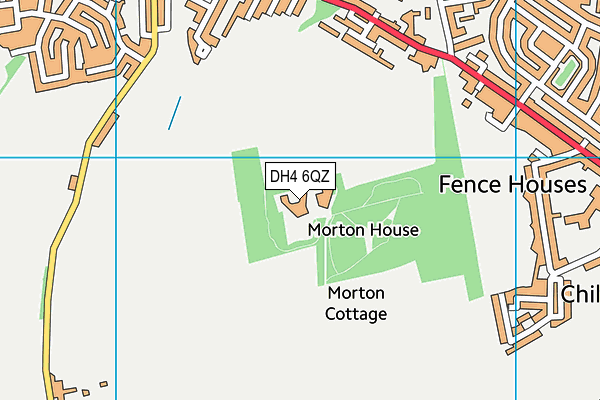 DH4 6QZ map - OS VectorMap District (Ordnance Survey)