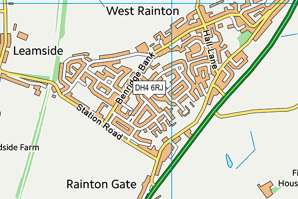 DH4 6RJ map - OS VectorMap District (Ordnance Survey)