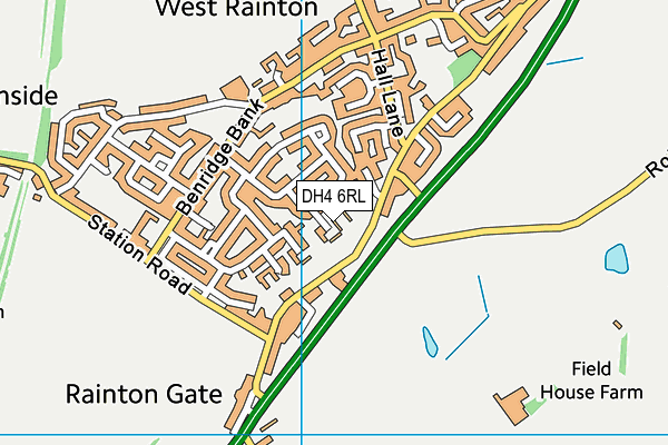 DH4 6RL map - OS VectorMap District (Ordnance Survey)