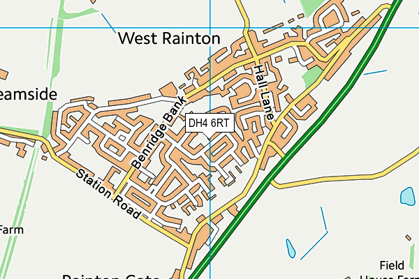 DH4 6RT map - OS VectorMap District (Ordnance Survey)