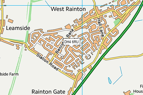 DH4 6RU map - OS VectorMap District (Ordnance Survey)