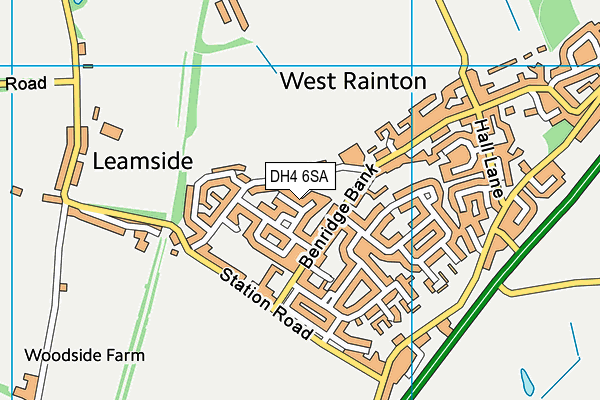 DH4 6SA map - OS VectorMap District (Ordnance Survey)