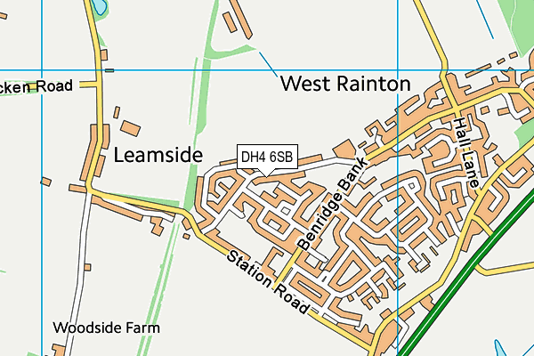 DH4 6SB map - OS VectorMap District (Ordnance Survey)