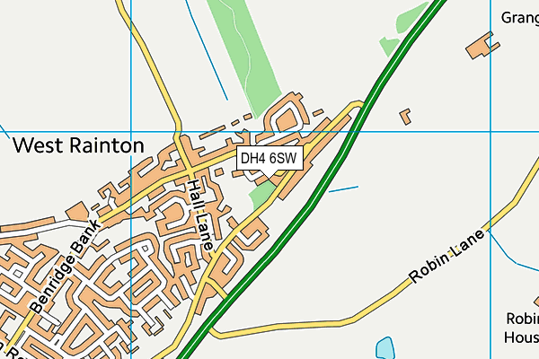 DH4 6SW map - OS VectorMap District (Ordnance Survey)