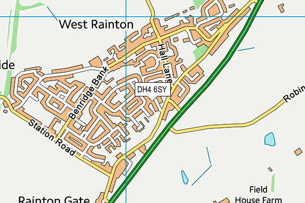 DH4 6SY map - OS VectorMap District (Ordnance Survey)