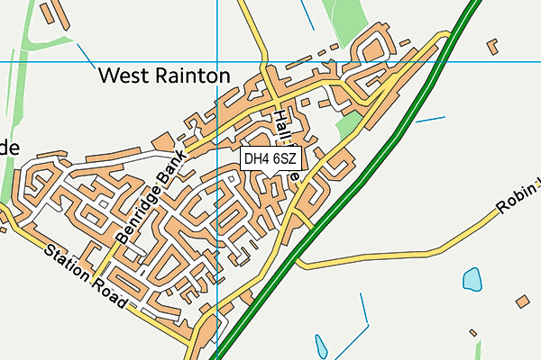 DH4 6SZ map - OS VectorMap District (Ordnance Survey)