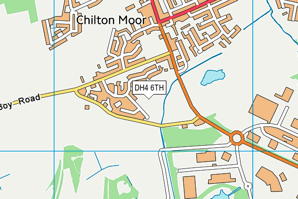 DH4 6TH map - OS VectorMap District (Ordnance Survey)